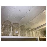 LARGE GLASS CANNING JARS INCLUDING ATLAS, KERR,