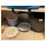PLANTER, PLASTIC BUCKETS, PIE PLATE, TART BAKING