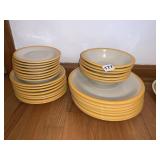 SIMPLICITY STONEWARE DISHES, SERVICE FOR 6 PLUS