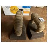 HEAVY IRONS, ONE MARKED 9, ONE MARKED WITH A STAR