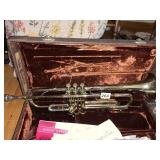 OLDS AMBASSADOR TRUMPET WITH CASE AND MUSIC,