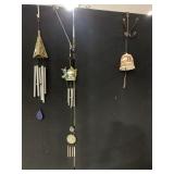 3 SETS OF WIND CHIMES 1 CRACKED