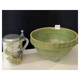 SELTMANN WEIDEN PHEASANT STEIN AND CROCKERY BOWL