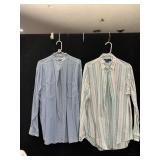 VINTAGE CACTUS DENIM BUTTON DOWN WITH MANDARIN