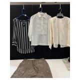 NEW YORK & CO SIZE XS STRIPED BLOUSE, LIZ