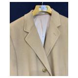 100 CASHMERE 42 R TAN COAT, CUSTOM LABEL CAN BE