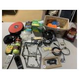 CRAYONS, TENNIS BALL, SWIFFER, HUMMINGBIRD FOOD,