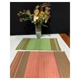 VASE W/ FLORAL MARBLES AND ARTIFICIAL FLOWERS AND