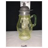 6.5" H VASELINE COIN SPORT PITCHER APPLIED HANDLE