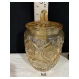 AMBER CONDIMENT CONTAINER W/ LID