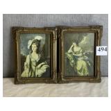 SMALL FRAMED RENAISSANCE WOMEN PRINTS