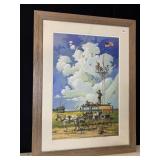 GLOUCESTER WAGON WITH LOOK OUT AND FLAG 34" H X