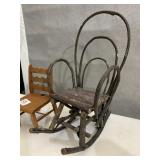 3 CHILDS DOLL CHAIRS ONE TWIG