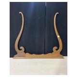 38X33 TIGER OAK MIRROR DRESSER HARP