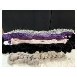 SCARVES INCLUDING GENUINE RABBIT FUR AND HAND