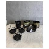 BATHROOM SET BROWN W/ GOLD