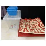 STORAGE BINS AND CHRISTMAS REUSABLE TOTE BAG