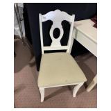 WHITE STRAIGHT BACK DESK CHAIR