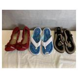 DEX FLEX RED BALLET FLATS SZ 13, MEMORY FOAM FLIP