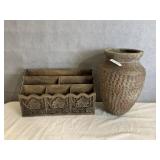 LERNER MAIL SORTER AND 10" VASE
