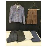 DRESS BARN SZ 8 SKIRT AND XL PANTS ETC.