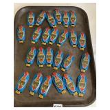 25 TIN MADE IN JAPAN SPEED BOAT WHISTLES