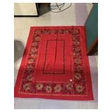 GOLD POINSETTIA TABLECLOTH