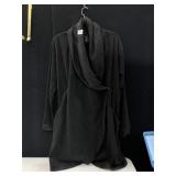 CUDDLE DUDS SZ L SOFT BLACK BATH ROBE