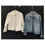 COLDWATER CREEK WHITE LACE LOOK SZ PM AND DENIM
