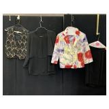 COLDWATER CREEK JACKET SIZE M, BLACK BLOUSE,