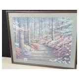 RALPH TAYLOR 1986 PRINT BLOOMING FLOWER/ TREES