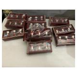 9 BOXES SILVER TONE BELL ORNAMENTS