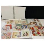 BINDER FILLED WITH VINTAGE CARDS INCLUDING