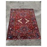 IRAN HAND KNOTTED AREA RUG, VIRGIN WOOL,