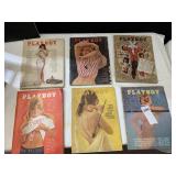 6 ISSUES OF PLAYBOY MAGAZINES 1960S