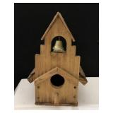 CHURCH BIRD HOUSE WITH BELL