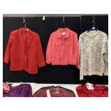 LIZ SPORT RED WOOL BLAZER PETITE 6, COLD WATER