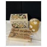 MADE IN JAPAN LIDDED CONTAINER, RECIPE BOX WITH