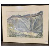 30X28 ORIGINAL ARTWORK FRAMED UNDER GLASS SIGNED