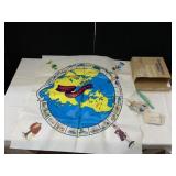 AROUND THE WORLD GAME W/ INSTRUCTIONS AND PARTS