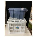 STERLITE CRATE AND SMALL CONTAINER WITH LID
