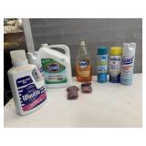 CLEANING PRODUCTS FULL WOOLITE 3/4 CLOROX, DWAN,