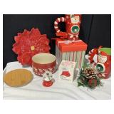 MUGS W/ BELLS NEW, GIFT BOXES, GLASS TREE
