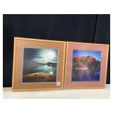 2 PHOTOGRAPHS 1 SUNSET 1 MOUNTAIN