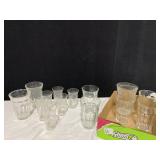 ANTIQUE JUICE GLASSES, 8 LARGE GLASSES