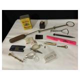 POCKET KNIFE, ICE PICK, MUSTARD TIN Etc..