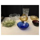 ETCHED VASE RUFFLED EDGE DISH