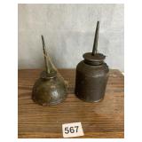 2 OILING CANS
