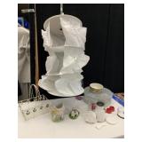 FOLDING ORGANIZER, BANDED BOK, CANDLES, NAPKIN