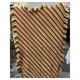 DIAGONAL STRIPED FRINGED HANDMADE AFGHAN